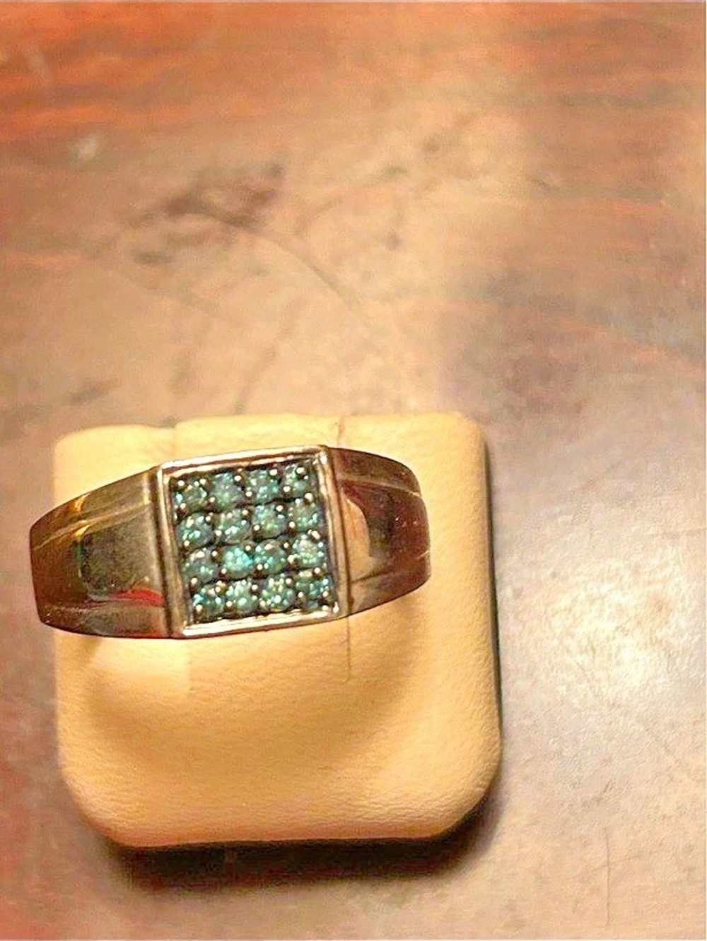 Blue Diamond Ring